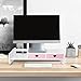 Hjdlhx Monitors Stand Riser, PC Stand, Computer Shelf Holder, Desk Storage Rack,Desktop Organizer for Notebook, Computer Screen, PC, Pink 2 Drawer