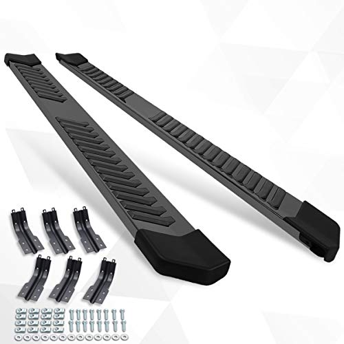 6 Inch Black Stainless Running Boards/Side Steps/Nerf Bars Compatible with 99-16 Ford F250-F550 SD SuperCrew Cab