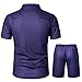 Aniywn Short Sets for Men 2 Piece Outfits Quarter Button Shirt Summer Fashion Tracksuits Short Sleeve Top and Shorts Set