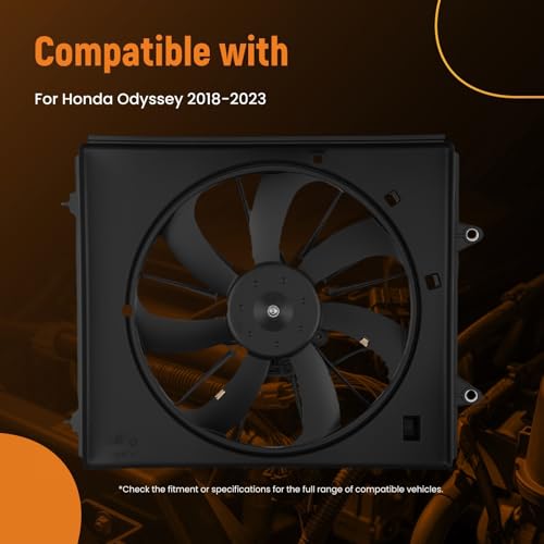 Image of maXpeedingrods 611560 A /C Condenser Cooling Fan for Honda Odyssey 2018-2023 Passenger Side, HO3113143 38611RV0A01 38615RV0A01
