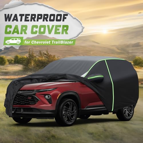 Image of Mixsuper Liner Car Cover for Chevy Trailblazer 2020-2026, 7 Layers Full Car Cover All Weather Car Covers for Trailblazer, Waterproof Outdoor Cover with Zipper Door Reflective Strips
