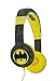 Produktbild OTL Technologies JUNIOR Kinder Kopfhörer Batman Bat Signal (gepolsterte Bügel, Lautstärke Begrenzung auf 85 dB, buntes DC Design, für Jungen und Mädchen) Schwarz/Gelb