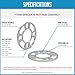 Wheel Accessories Parts 4 Pcs Die Cast Wheel Spacers 8mm 5/16