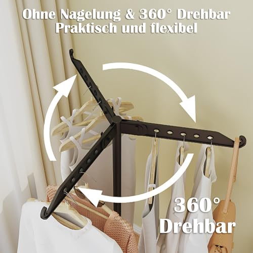 OlyPegic Standtrockner Wäscheständer Hoch Klappbar mit 3 Flügeln, 360° Drehung Wäschespinne Camping, 25kg Tragfähigkeit Wäscheständer Turm für Innen Außen Balkon