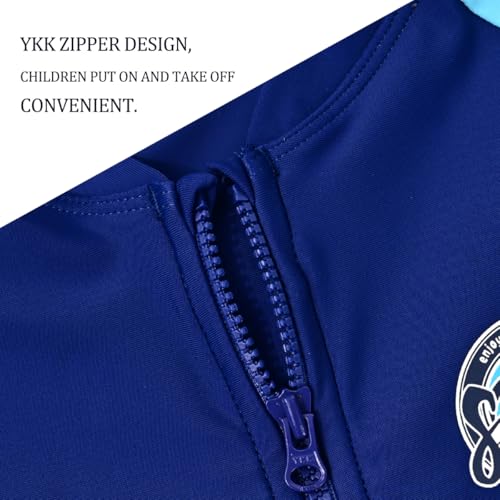 Image of karrack Girls and Boys One Piece Rash Guard Swimsuit Kid Water Sport Short Swimsuit UPF 50+ Sun Protection Bathing Suits