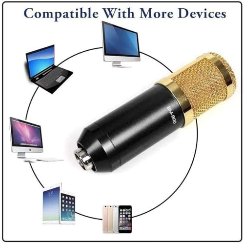 Microphone de streaming ELzEy avec bras de suspension pour podcast