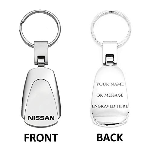 Personalised Nissan Double Sided Embroidered Keychain - Durable Key Fob - USA Made