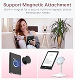 MoKo 360° Rotating Case for 6" All-New Kindle (11th Generation-2024/2022 Release), Clear Back Detachable Magnetic Protective Adjustable Stand Cover with Auto Wake/Sleep, Pink