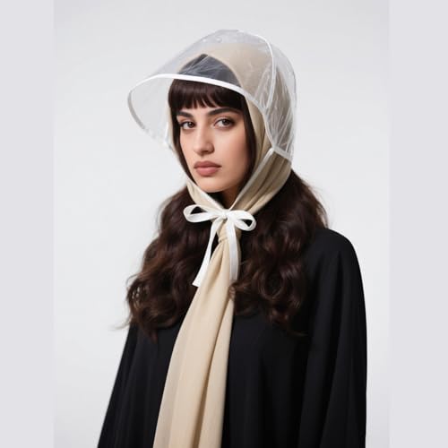 6 pañuelos de lluvia con visera transparentes para unisex miniatura 5