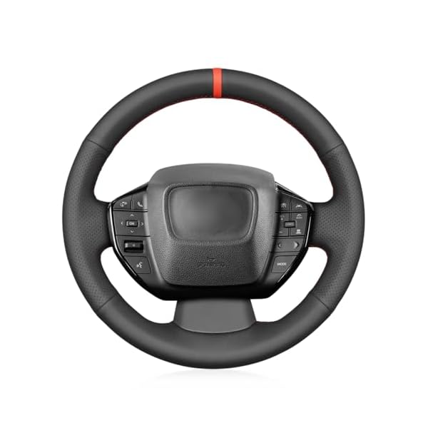 MEWANT Steering Wheel Covers for Toyota Prius VI (XW60) / Prius Prime / bZ4X / Subaru Solterra 2023-2024 Hand-Stitched Car Steering Wrap