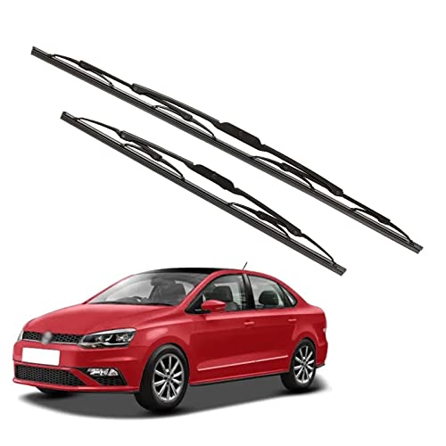 Image of Kylo Windshield Wiper for Vento /Conventional and Traditional Metal Type Windshield Water Repellency Scratch Proof Metal Wiper Blades Suitable for Vento (Driver Side - 24 inch, Passenger Side - 16 inch)