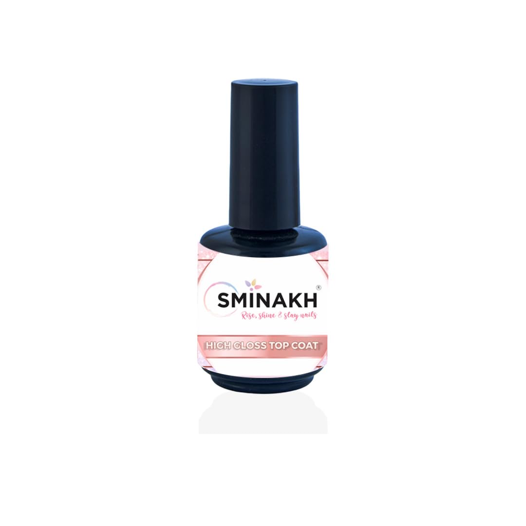 Sminakh Top Coat For Nails Polish 15ML Top Coat Shine Finish Soak Off Nail Lamp Gel Shiny Top Coat With Long Lasting Manicure DIY Home Nail Salon-picture-42