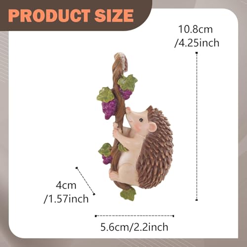 Figurine de hérisson en résine miniature aux détails soignés pour pot