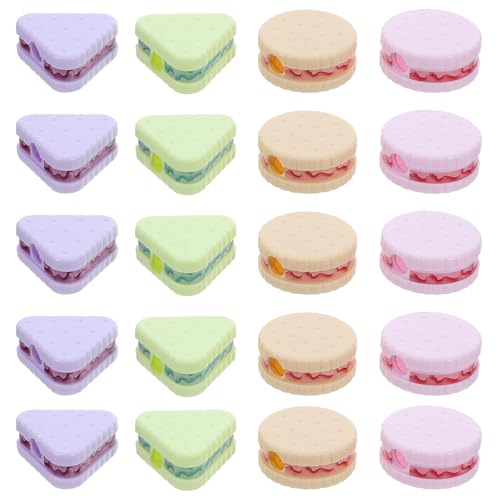 STOBOK 36個のかわいい子供用鉛筆削り:ミニでキュートなクッキー型手動鉛筆削り。新学期用品、パーティーの記念品、教師のデスクアクセサリーに最適。