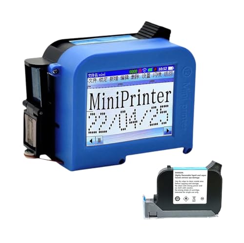 Image of Handheld Printer, Handheld Inkjet Printer, with 2.8in LED Touch Screen, Portable Mini Inkjet Coding Barcode Printer with Extra Cartridge for Logo Label Date Text Pattern, 28 Languages