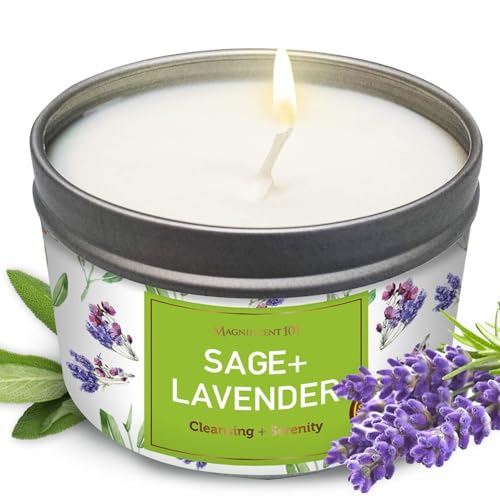 MAGNIFICENT 101 Sage & Lavender Aromatherapy Smudge Candle - 6