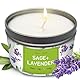 MAGNIFICENT 101 sage + Lavendel Aromatherapy Kerze für Haus Energie Reinigung und Serenity Energie, bannen Negative Energie | Reinigung und Chakra Healing-Natural Soy wachs tin Kerze