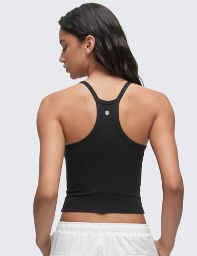 CRZ YOGA Butterluxe Soft Double Lined V Neck Camisole Tops for Women Casual Racerback Yoga Tight Sleeveless Shirts2