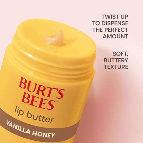 Image of Burt's Bees Vanilla Honey Lip Butter Balm, 0.5 Oz. | Repairs Dry Lips, 24 Hour Hydration, Locks in Moisture, Shea and Mango Butter, Antioxidant Rich Vitamin E, Twist Up Dispenser