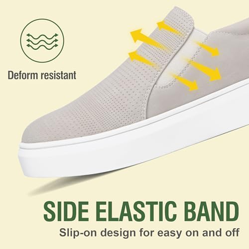 Image of Jeossy Women's Slip On Shoes Casual Fashion Sneakers 8010 Arch Support Loafers for Women with Zipper