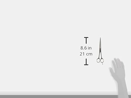 Miniatura 3 de Mars Professional - Tijeras ergonómicas de acero inoxidable con gancho para dedos, microserradas, 7 pulgadas de longitud