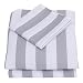 NoJo 3-Piece Toddler Sheet Set, Grey/White Rugby Stripes, 52" x 28"