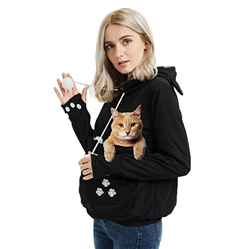 Unisex Haustier-Transporttasche mit Kapuze für Katzen und Hunde - Schwarz - XXX-Large Unisex Haustier-Transporttasche mit Kapuze für Katzen und Hunde - Schwarz - XXX-Large
