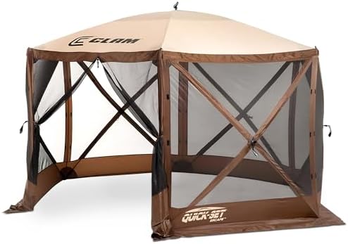 CLAM Pop Up Screen Tent, Outdoor Camping Gazebo Canopy, Escape, 1...