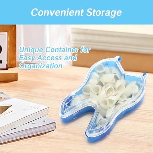 Image of 100 Pcs Tooth Caps for Broken Tooth Mixed Sizes Dental Temporary Crown Kit Front Cap Covers for Adults Dental Crowns Temporary Teeth