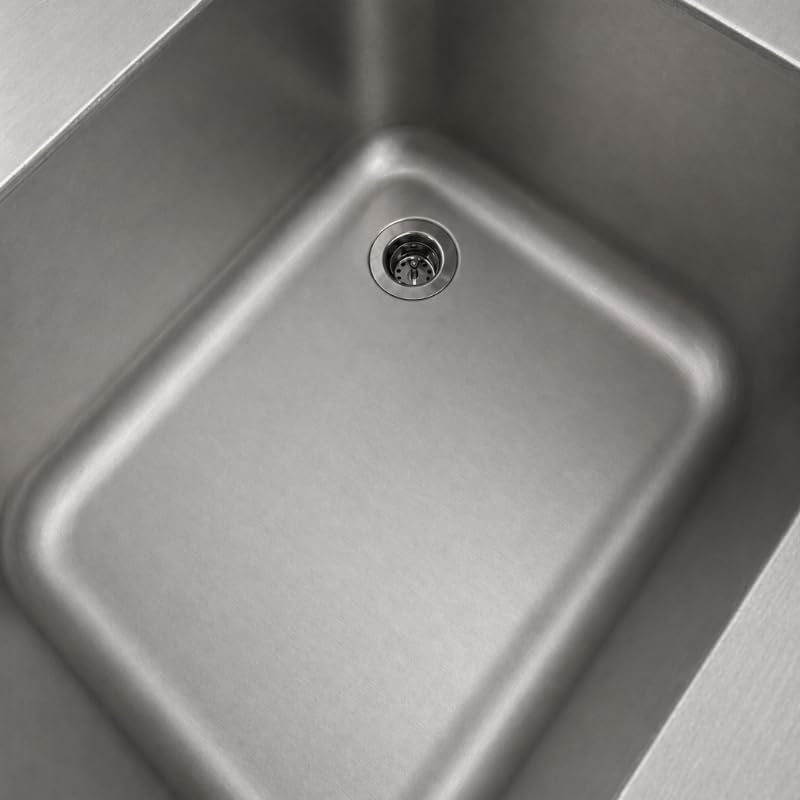 Plonge Professionnelle Inox 1 Bac à Droite - 1000 x 600 mm avec Égouttoir