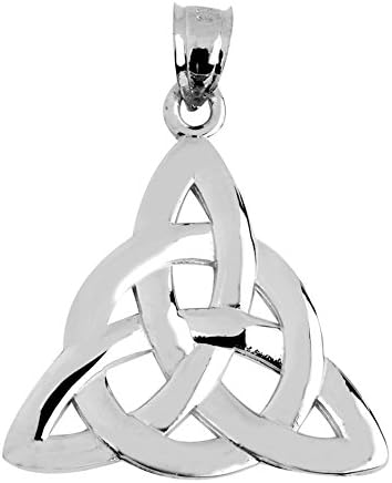 925 Sterling Silver Traditional Celtic Trinity Knot Pendant Necklace - Image 2