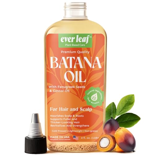 EVERLEAF Batana Oil Hair Growth Blend with Castor & Fenugreek | Boosts Growth, Strengthens Thin Hair & Revives Scalp | Natural Nourishment for All Hair Types | 4 fl oz