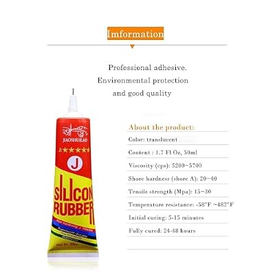 Silicone Glue,Clear Silicone Adhesive for Silicone Rubber Waterproof,Instant,Heat Resisting,Liquid Silicone Sealant Super Glue for Plastic,Metal,Wood,Electronic Components,TPU TPR TPE,50ml