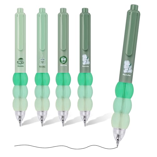 Temiary 4 bolígrafos gel retráctiles finos 0.5mm