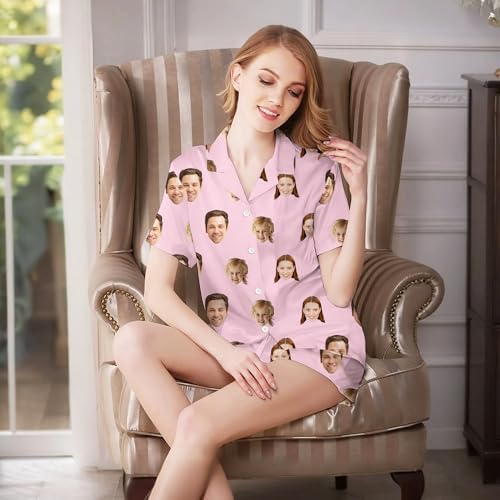 Personalized Pajamas For Women Men Set Custom Family Matching Pajamas With Photo Funny Pet Face Pjs Sleepwear Gifts4