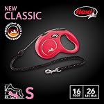 FLEXI New Classic Cord Retractable Dog Leash for Small Dogs up to 26 lbs. – 16 ft., Red | Tangle-Free Pet Walking Leash with One-Handed Brake, Pause, Lock | German Quality Product - Image 2