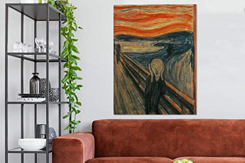 MuchoWow Canvas Schilderij Decoratie - 90x120 cm - De schreeuw - Edvard Munch - Wanddecoratie Muurdecoratie Woonkamer… - Afbeelding 4