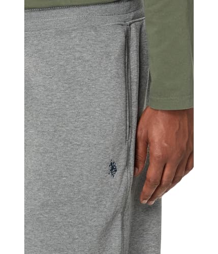 U.S. POLO ASSN. Men's USPA Big and Tall Sherpa Lined Jogger, Campus Heather Grey3