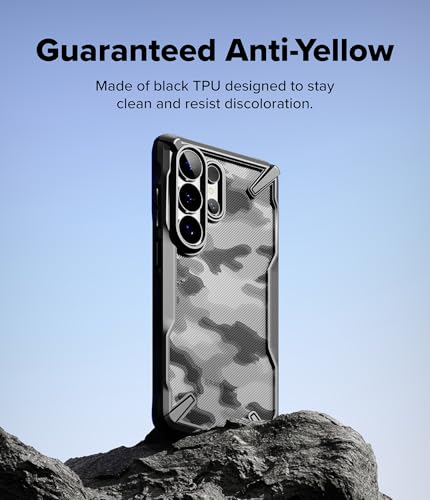 Image of Ringke Fusion-X for Samsung Galaxy S26 Ultra Case Back Cover [Heavy Duty X-Frame] Rugged Shockproof Bumper Protective with Non-Slip Side Grip - Camo Black