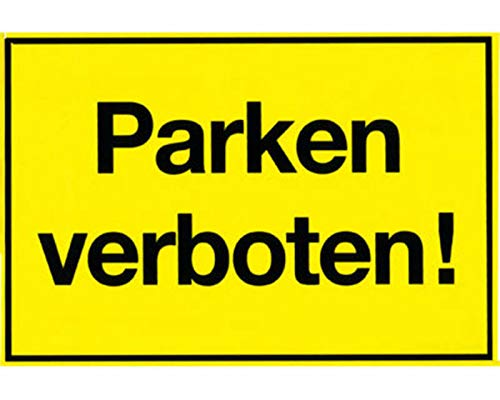 Preisvergleich Produktbild 1-PACK Gebotsschild gelb 'Parken verboten' - 400x250mm
