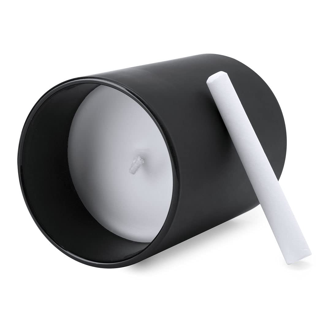 Vela aromática Vainilla, Ambientador de Vainilla, Vela Aromática para Casa, Aromaterapia, Vela en Vaso de Cristal para interiores. Duración 30 horas. Cubierto de Pizarra para Personalizar, Escribir