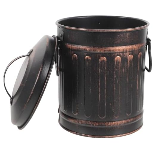 Outanaya Cubo Metálico para Cenizas de Chimenea Resistente y Versátil con Capacidad Amplia y Diseño Fácil de Transportar para Almacenamiento y Traslado de Carbón y Cenizas Interiores y