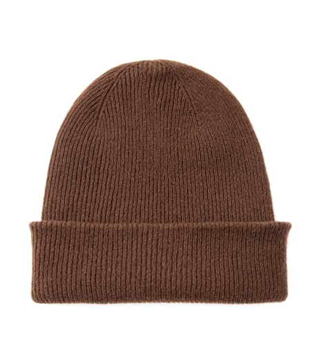 Bonnet 100% cachemire pur femme : l'élégance d'un tricot double couche chaud pour hiver