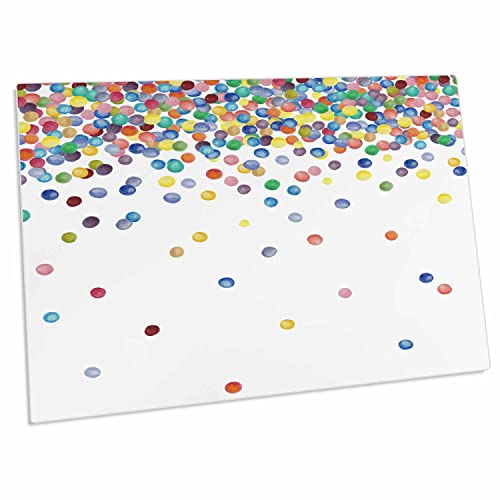 3dRose Colorful Party Falling Watercolor Confetti - Desk Pad Large miniatura 1