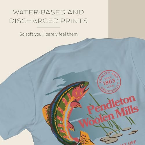 Image of Pendleton Men's Graphic T-Shirt, 100% Cotton Short Sleeve Tee, Soft Water-Based Print Casual Shirt, Crew Neck