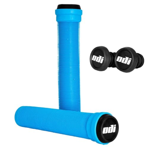F26 Odi Stunt-Scooter BMX Dirt Trick Tret Freestyle Roller Longneck Hand Griffe Soft mit Barends Lenkerstopfen (SLX / 160mm / Hell Blau Aqua)
