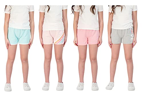 Sweet Butterfly Girls Shorts 4 Pack Athletic Dolphin Short for Kids, Girl Workout Clothes