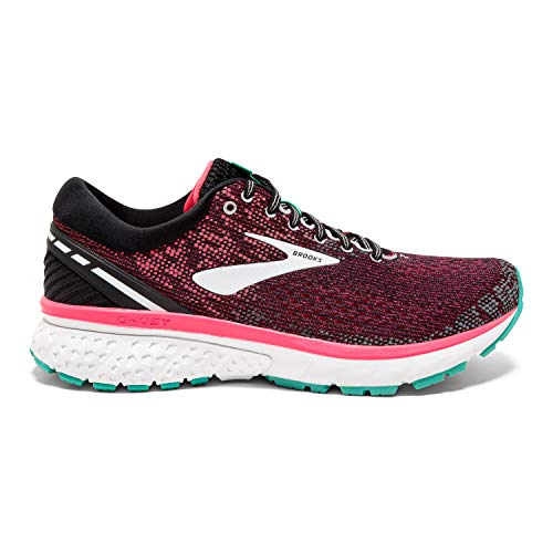Brooks Brooks Womens Ghost 11 Running Shoe - Black/Pink/Aqua - D - 5.5