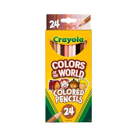 Crayola Colors of the World Colored Pencil Set (24ct), Skin Tone Colored Pencils for Kids, Coloring Book Pencils, Gifts for Kids