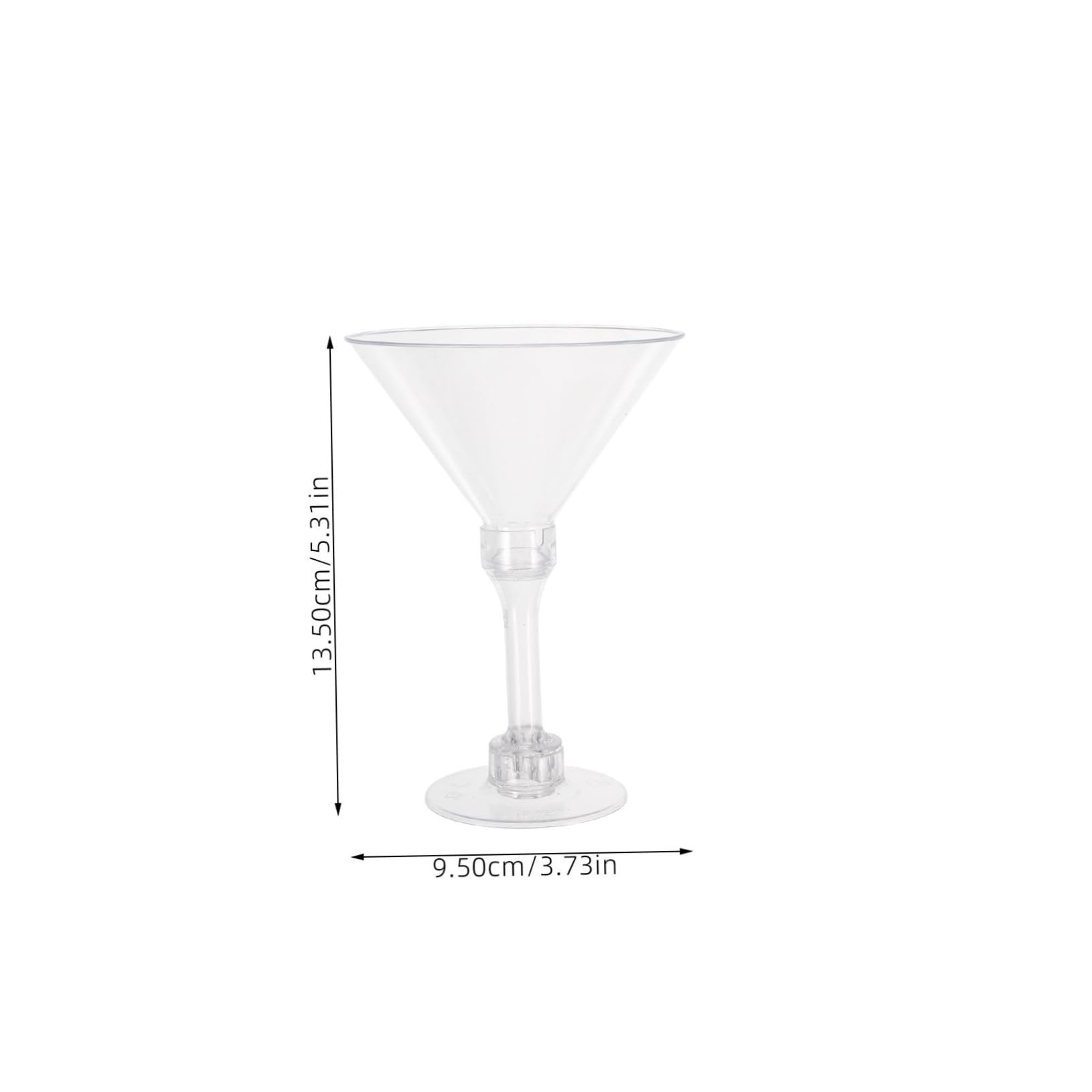 NAMOARLY Elegant Plastic Wine Goblets 10pcs Margarita Glasses for Parties Social Gatherings